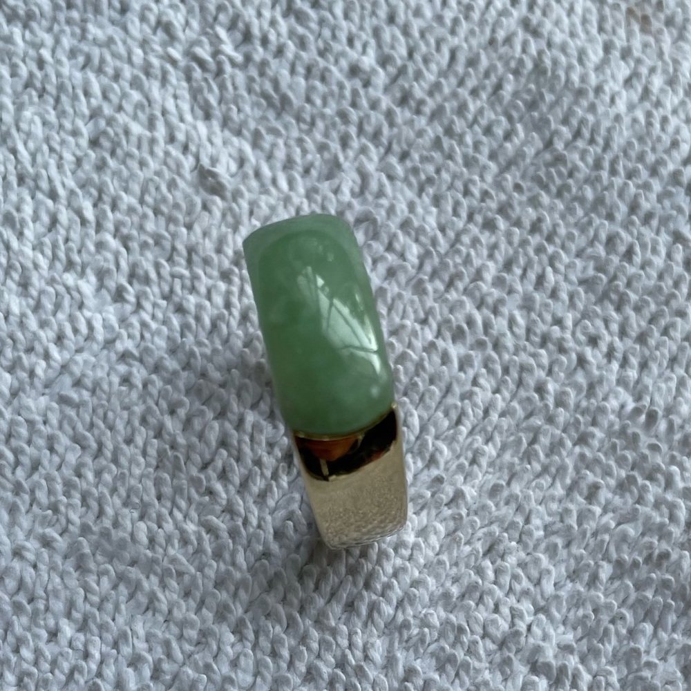 Jade gold 14k women’s ring or unisex